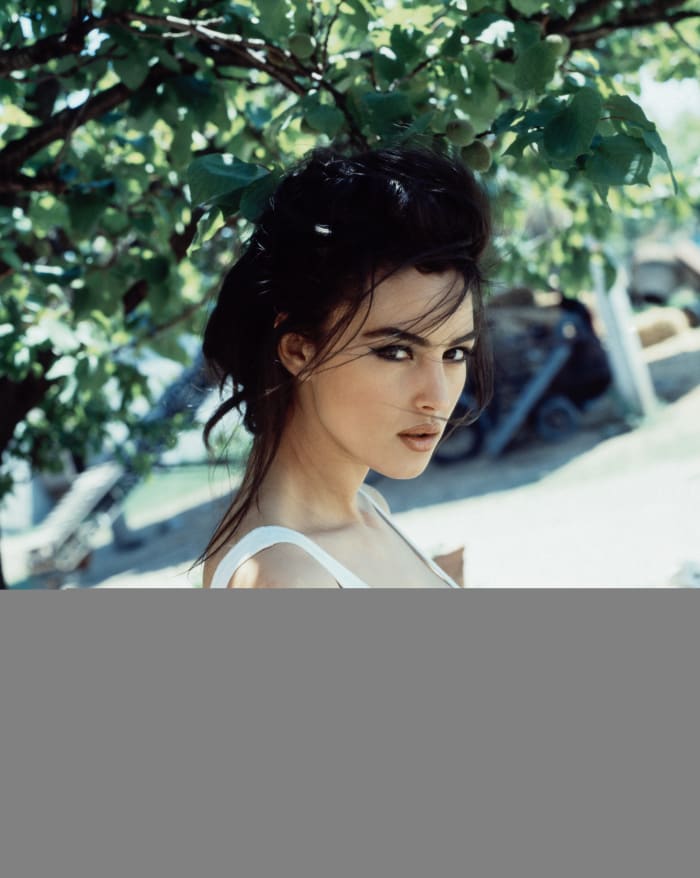 Italian actress and model Monica Bellucci at home in Rome.